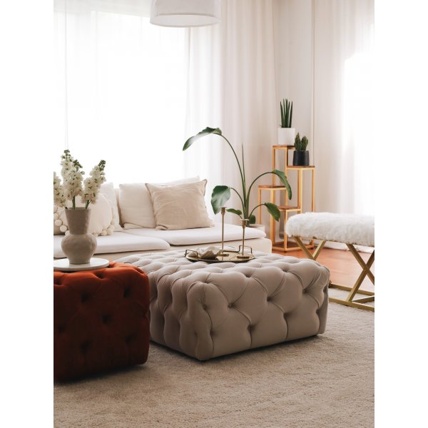 Cheltenham Pouf - Creme