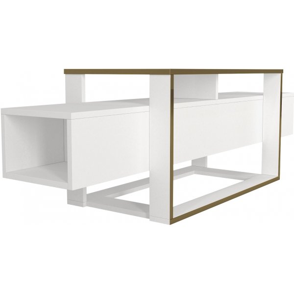 Bianco TV-Stnder - Wei/Gold