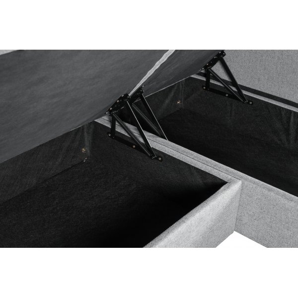 Schlafsofa mit Stauraum grau - Cleo + Fleckentferner fr Mbel