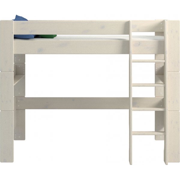 Hochbett fr Kinder 90 x 200 cm - Whitewash