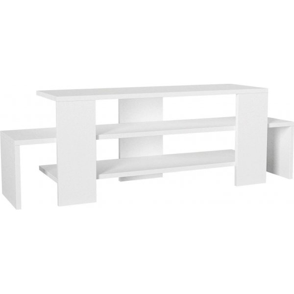 Medienbank Sole - Weiß/Walnuss Medienbank Sole - Weiß/Walnuss