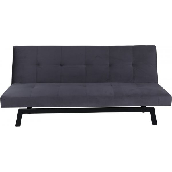 Schlafsofa aus dunkelgrauem Samt + Mbelfe