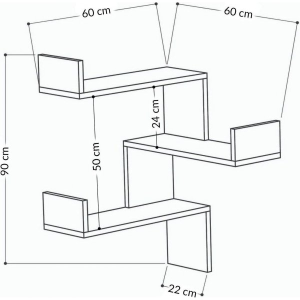 Luxa Wandregal - Eiche