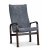 Fushion Sessel in Skandinaviengrau aus Schaffell - Nussbaum dunkel + Fleckentferner fr Mbel