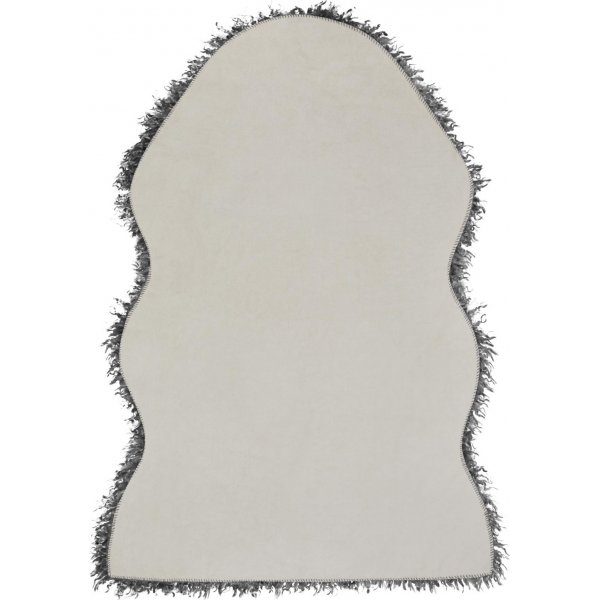 Wolliges Kunstfell Grau - 60 x 90 cm