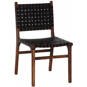 Porto Bello Stuhl - schwarz / Walnuss + Fleckentferner für Möbel