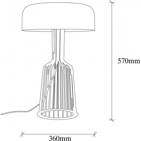 Fellini Tischlampe - Schwarz/Gold