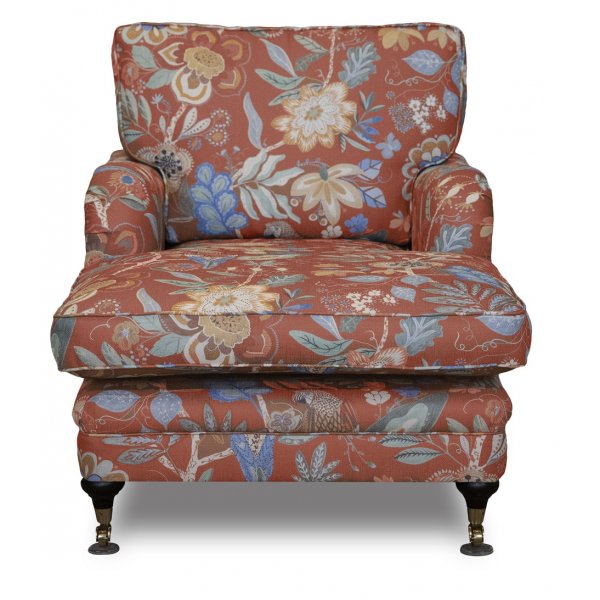 Howard Spirit Diwansessel aus floralem Stoff - Eden Parrot Terracotta