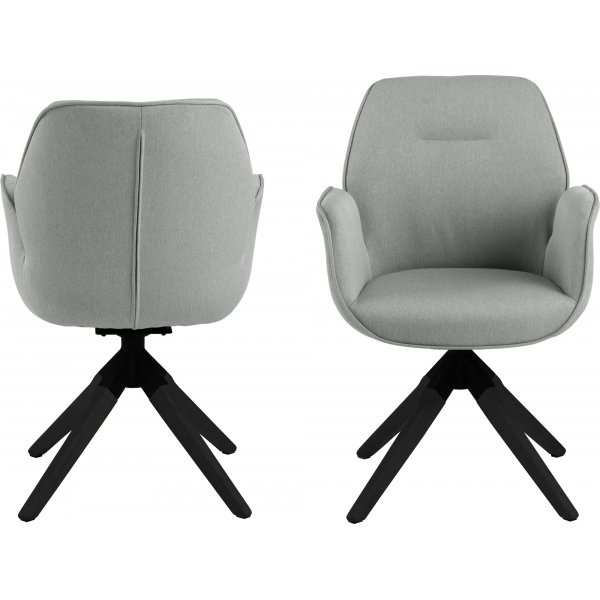 Aura Sessel - Hellgrau/Schwarz