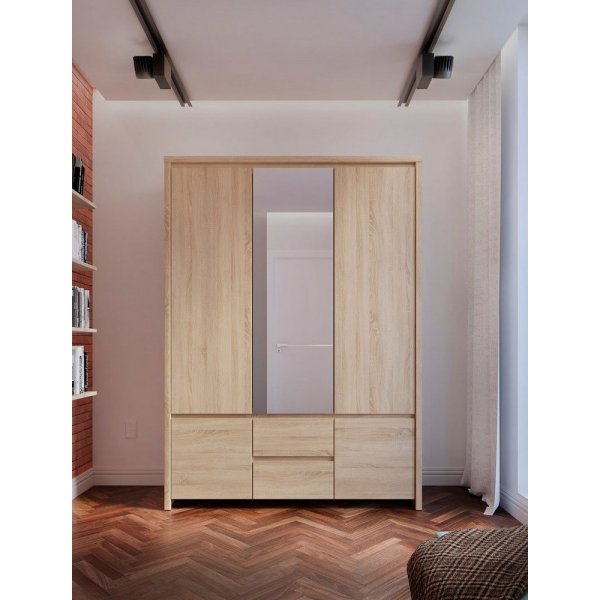 Kleiderschrank Filippa - Eiche hell