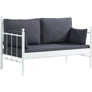 Lalas 2-Sitzer Outdoor-Sofa - Wei/Anthrazit + Textilreinigung fr Mbel