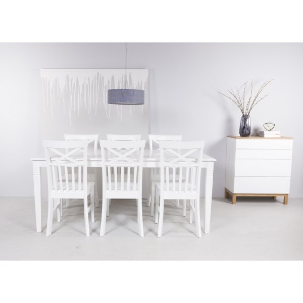 Mellby Esszimmergruppe 180 cm Tisch mit 6 Mellby Esszimmersthlen