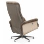 Relaxsessel mit Fuhocker in echtem Schaffell Eiche/Dunkelbeige - Ulla + Fleckentferner fr Mbel