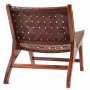 Sessel Porto - Braunes Leder