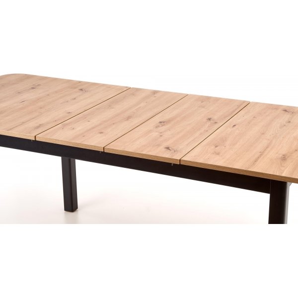 Bloom ausziehbarer Esstisch 90x160-240 cm - Eiche / Schwarz Bloom ausziehbarer Esstisch 90x160-240 cm - Eiche / Schwarz