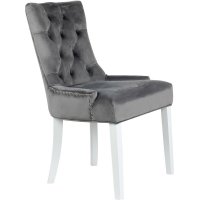 Tuva Decotique Stuhl (Handgriff an der Rückenlehne) - grauer Samt