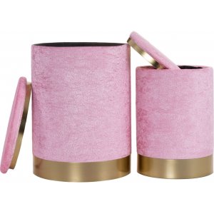 Komfort-Pouf-Set - Rosa