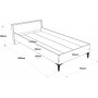 Aristo Bettgestell 90x190 cm - Filz/Anthrazit