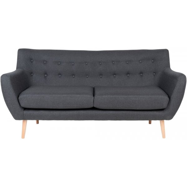 Monte 3-Sitzer-Sofa - Dunkelgrau/Buche
