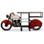 Glider Motorrad Bartisch/Theke 226 x 45,7 cm - Metall/mango