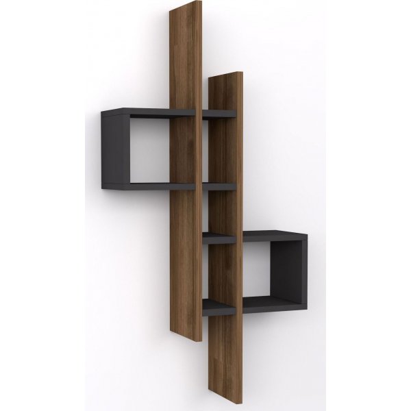 Emse Wandregal - Eiche/anthrazit
