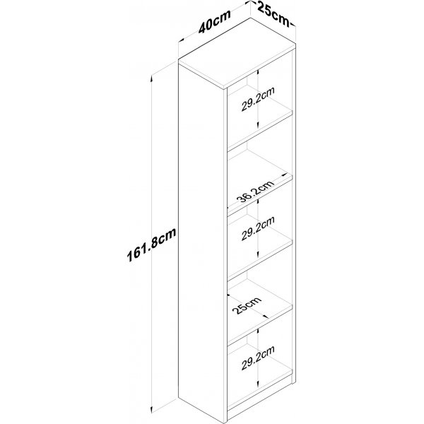 Hector B�cherregal 11 - Wei�/Walnuss