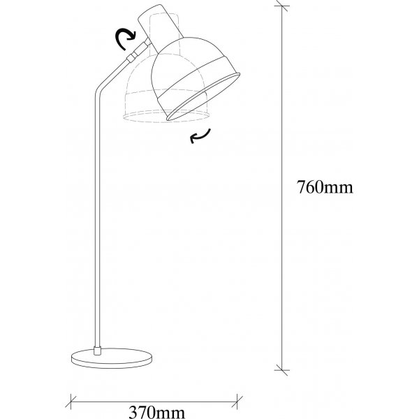 Bergamotte Tischlampe - Schwarz