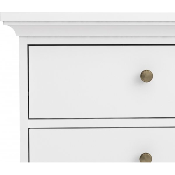 Pariser Nachttisch mit 2 Schubladen - Weiß Pariser Nachttisch mit 2 Schubladen - Weiß