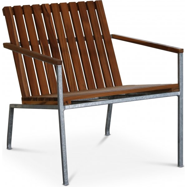 Alva Loungesessel Teak Verzinkter Stahl