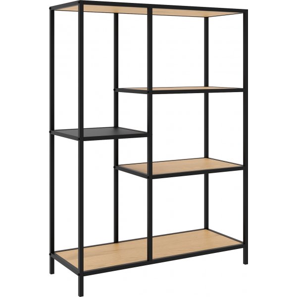 Medici-B�cherregal H112 cm - Eiche/Schwarz