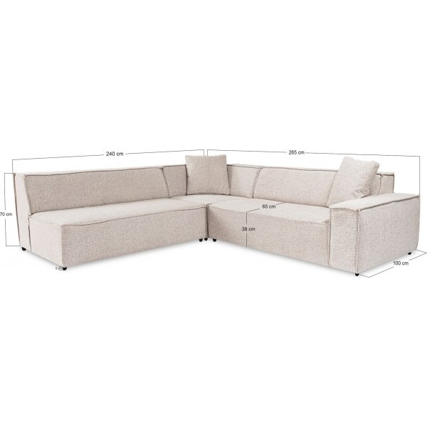 Puzzle-Ecksofa - Hellbraun Puzzle-Ecksofa - Hellbraun