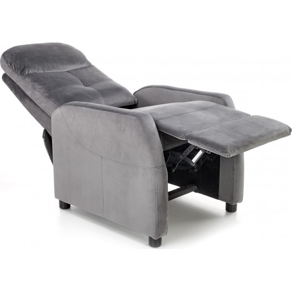 Gunvor Liegesessel aus grauem Samt Gunvor Liegesessel aus grauem Samt