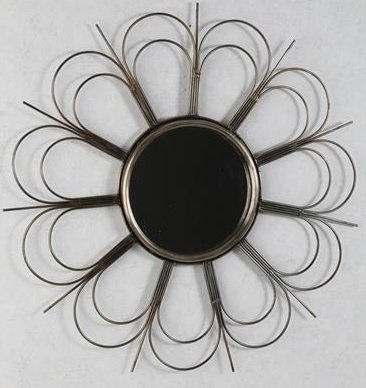 Flower Spiegel 65 cm - Messing antik