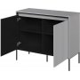 Trendschrank H83 cm - Grau/Schwarz