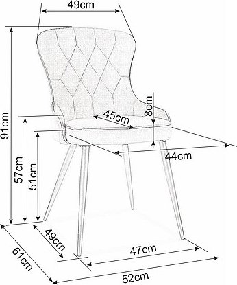 Lotus Esszimmerstuhl - Schwarz