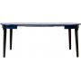 Lucan 2 Esstische 95-195 x 95 cm - Blau/Schwarz