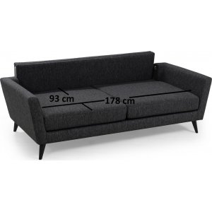 Mayorka 3-Sitzer-Sofa - Dunkelgrau