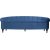 Oxford Deluxe 3-Sitzer-Sofa aus blauem Samt