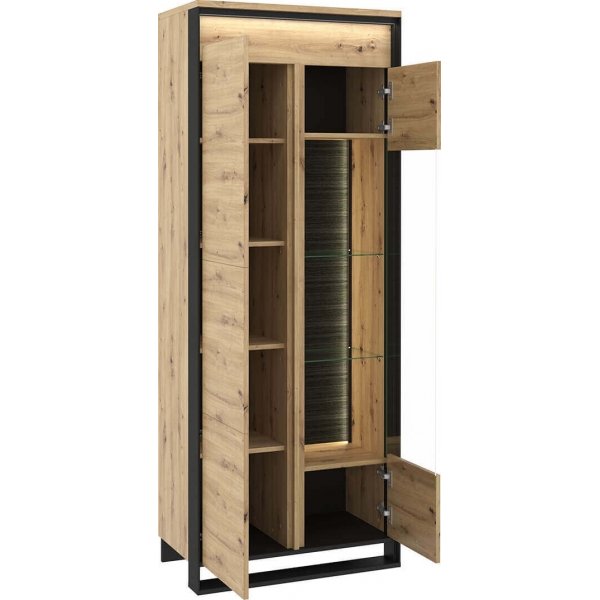 Quant Vitrine - Artisan Eiche/schwarz