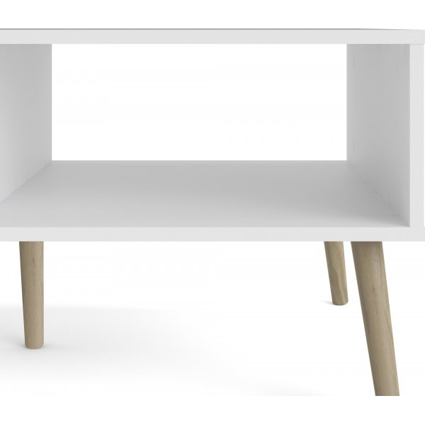 Oslo Couchtisch 99 x 39 cm - Wei/Eiche