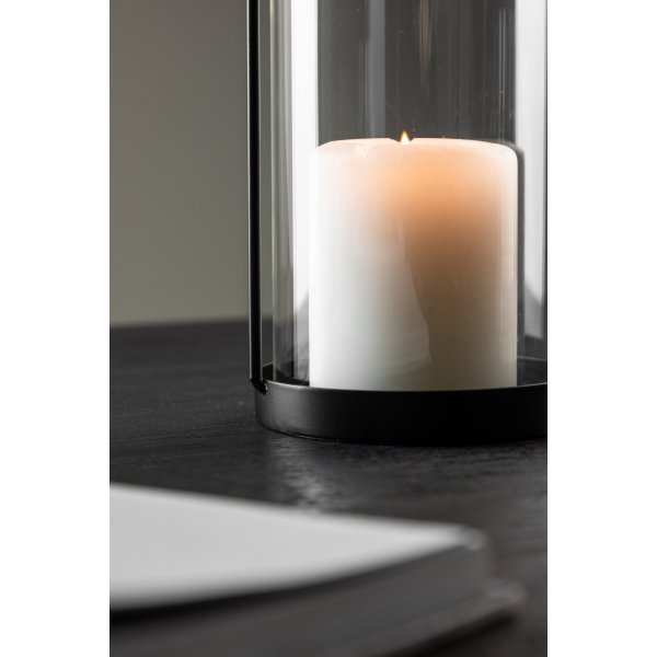 Flora Laterne 11 cm - Schwarz