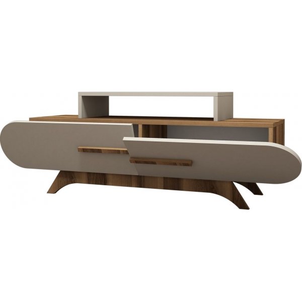 Medienbank Rose - Nussbaum/Creme