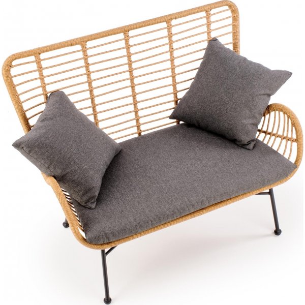 Minos 2-Sitzer-Sofa - Rattan + Fleckentferner fr Mbel