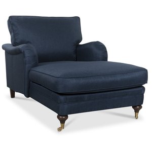 Howard London Divan-Sessel aus blauem Stoff