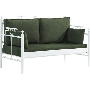 Hampus 2-Sitzer Outdoor-Sofa - Wei/Grn + Fleckentferner fr Mbel