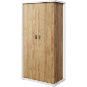 Simi Kleiderschrank 100 cm - Hickory/wei