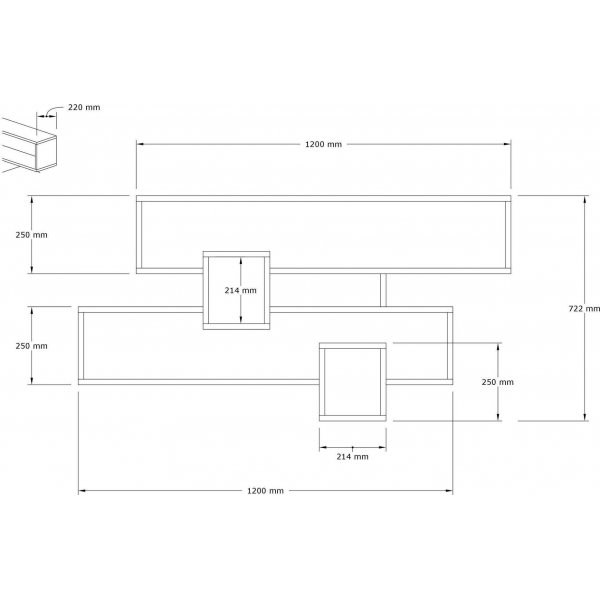 Wandregal Karen - Saphir/Anthrazit