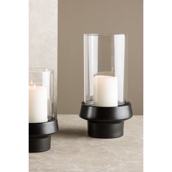 Davida Laterne 15 x 29 cm - Schwarz