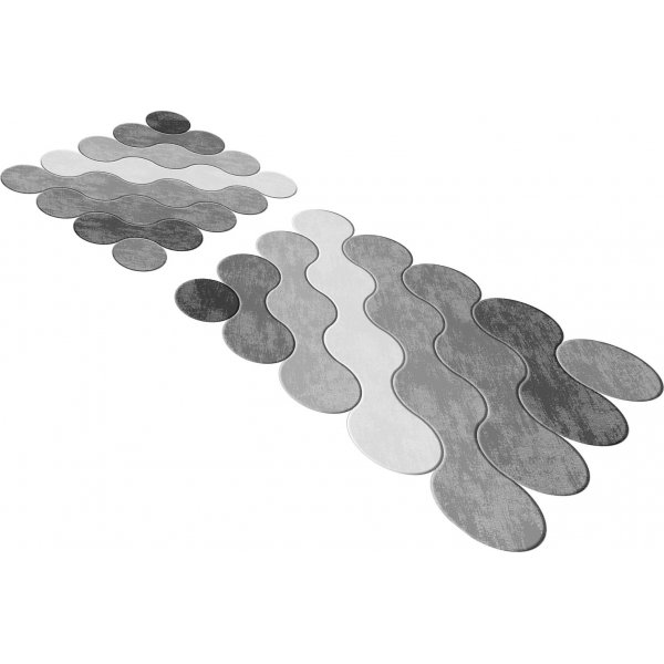 Badezimmerteppich Dots - Grau Badezimmerteppich Dots - Grau