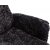 Wollsessel mit Fuhocker aus Eiche - anthrazitfarbenes Schaffell + Mbelpflegeset fr Textilien